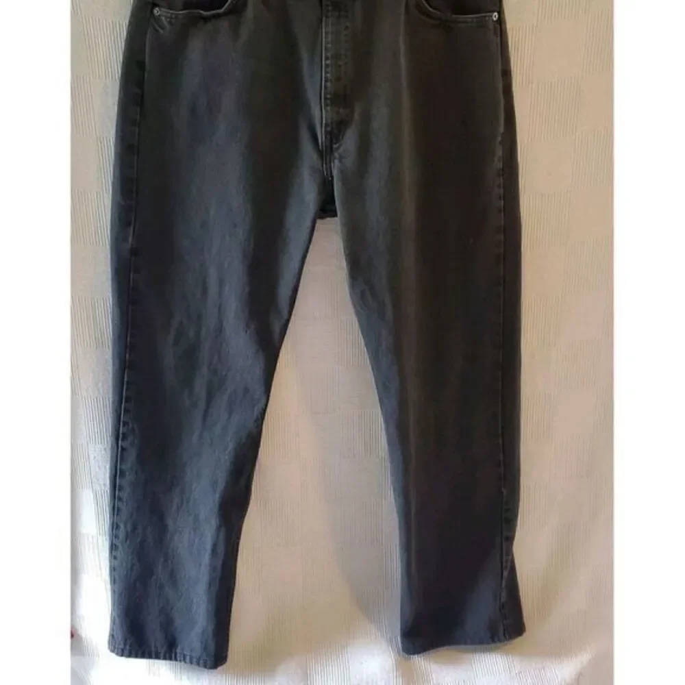 Vintage Levis Jeans Mens 40x32 Black Regular Straight Orange Tab 90s Made In USA